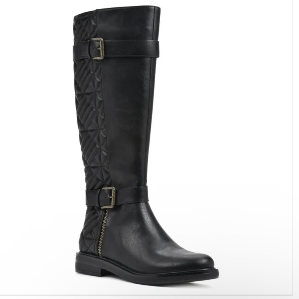 Boots Women’s Black High Winter Boots with Faux Fur Lining size 10 NWT